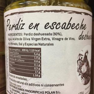 Perdiz en Escabeche Deshuesada